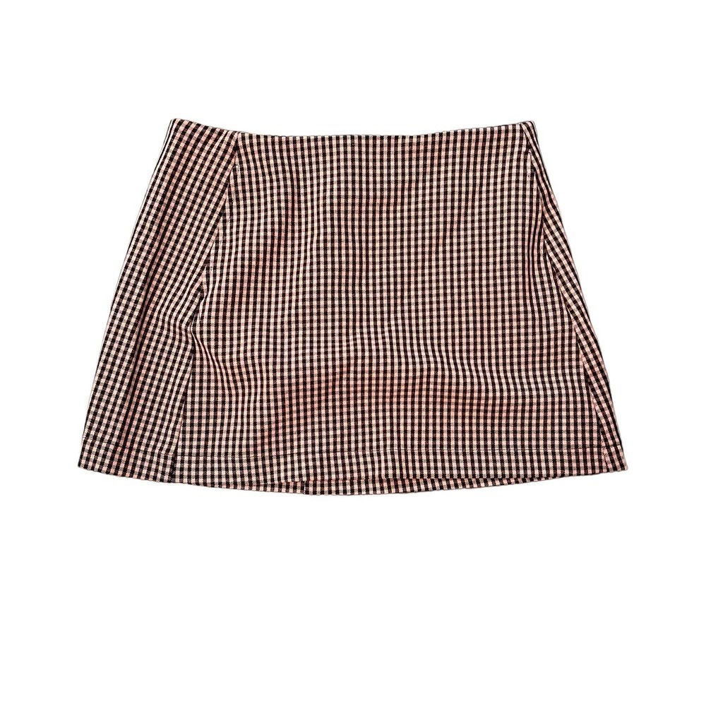 Urban Outfitters Cooperative Pink and Black Gingham Mini Skirt Size S